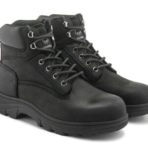 Wolverine Men's Black Rugged Leather Boots